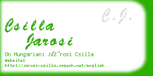 csilla jarosi business card